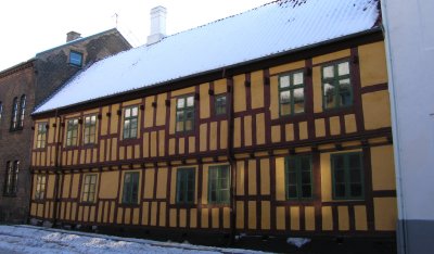 An oak timber frame merchant house