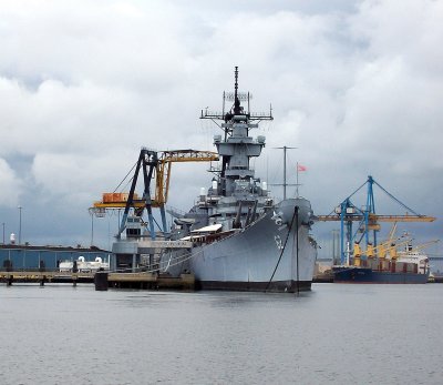 Front View Of USS New Jersey