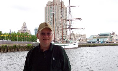 Me And Sailing Ship In Background