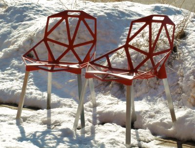 Chairs in the Winter Snow
