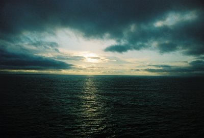 Sunset on the Atlantic, while enroute to Newfoundland.