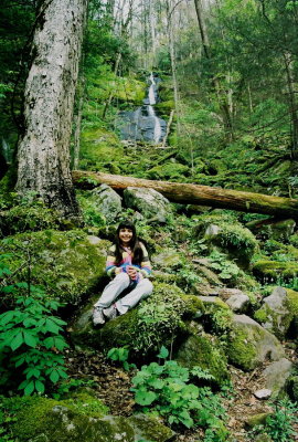 Johanna at Fern Falls, Great Smoky Mts Nat'l Park, TN