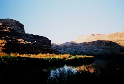 Sunset on the Colorado River near Moab, Utah.