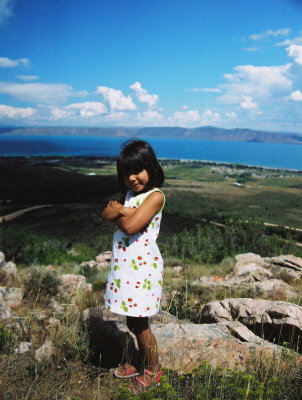 Christina, with Bear Lake in the background. Northeastern Utah.