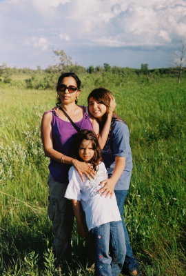 74) The Nelson ladies (my support crew) at Tall Grass Prairie.