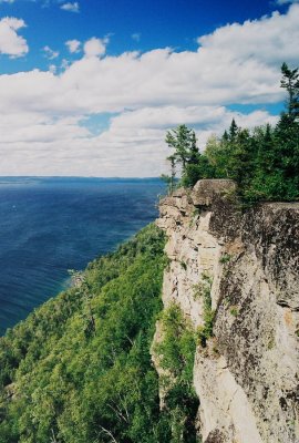 88) On 7/11/10 we made the 500 mile drive east to Thunder Bay Ont. and Sleeping Giant Provincial Park (pictured)