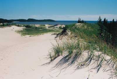 3) Lake Superior in the distance.