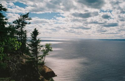 Lake Superior's shoreline from the Thunder Bay Lookout.