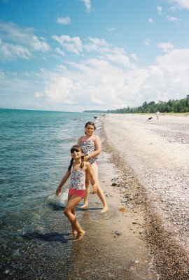 2) Too cold to swim in lake Superior!