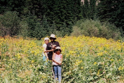 4) Hiking in the hot August sun.