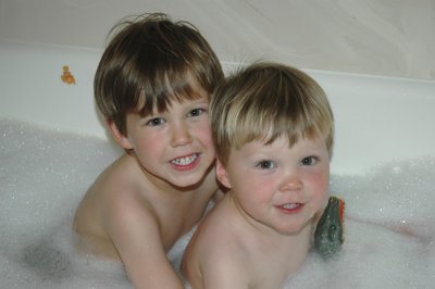 The Boys Take a Bubble Bath