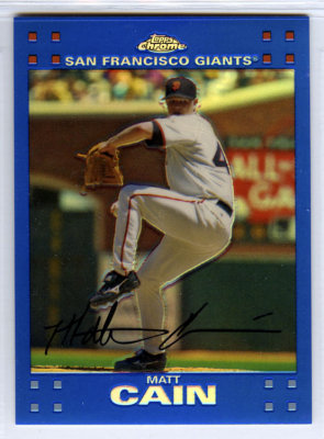 2007 Topps Chrome Blue Refractor