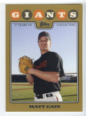 2008 Topps Gold Numbered