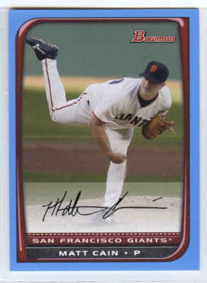 2008 Bowman Blue Numbered
