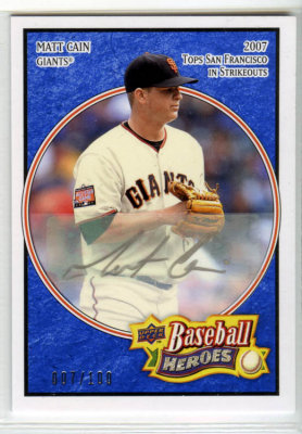 2008 Heroes Blue Auto Numbered