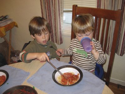 Will helps Charlie with Charlie's favorite meal on his brother's birthday