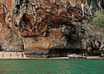 Visitors at Phra Nang Cave