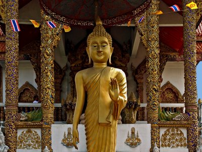 Large standing Buddha image