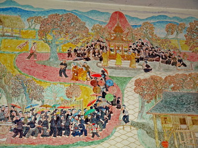 Fresco of a procession