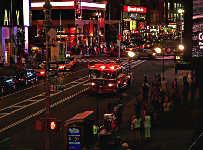 Fire engine on Broadway