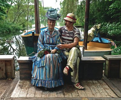 Sailing the Seine by Seward Johnson