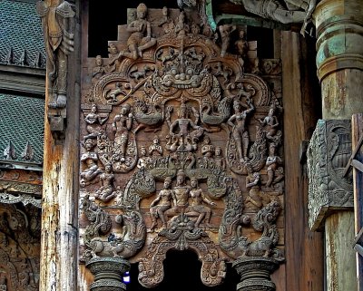 A large elaborate carving