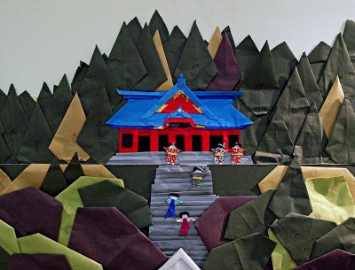 Origami temple