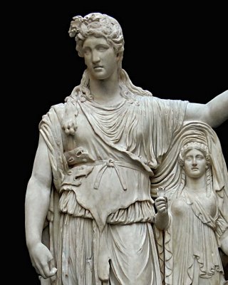 Dionysos with archaistic female figure