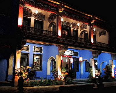 Cheong Fatt Tze Mansion at night