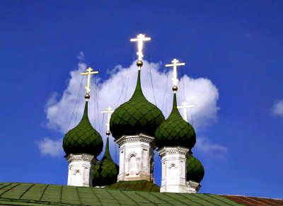 Onion domes with crosses