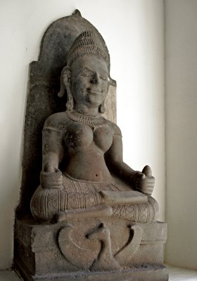 Seated goddess, front view