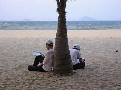 Cua Dai Beach, two students