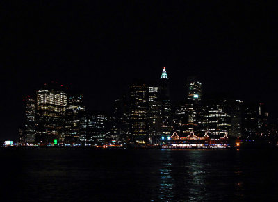 Skyline of lower Manhattan, night