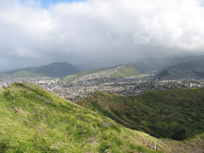 Pali views and clouds - from Diamond Head