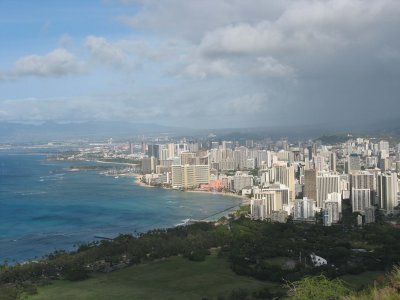 Waikiki views from Diamond Head