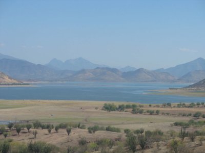 Lake views from bus - Michoacan
