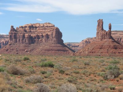 Butte and spire rocks - Valley of the Gods, Utah