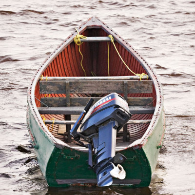 Canoe at anchor