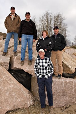 End of shoreline stabilization project,