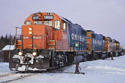 Polar Bear Express in unusual tripleheaded configuration 2009 January 9th