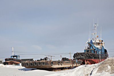 Boats in winter storage