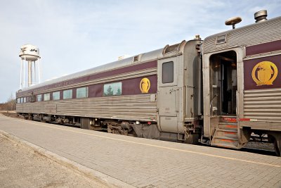 CP Track Inspection train at Moosonee 2009 May 28th cars 64 and 65