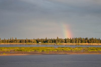 Small rainbow over Charles Island