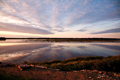 View across the Moose River shortly after dawn.