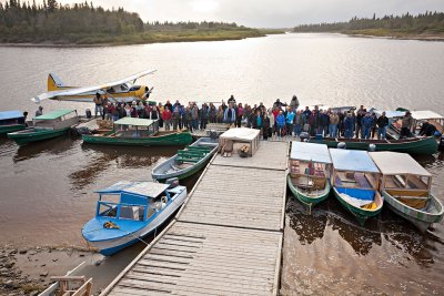 Ecolodge docks with child welfare workers