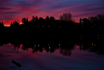 Before sunrise at end of Long Lake 2009 October 12