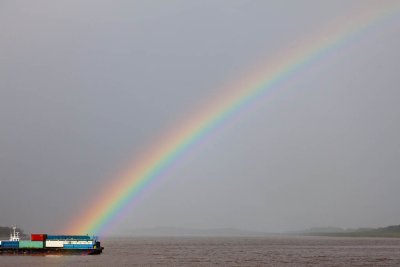 Rainbow over barges 2010 July 15th