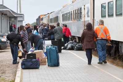 Moosonee station platform