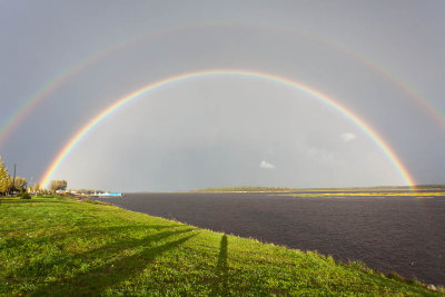 Rainbow across the Moose River.