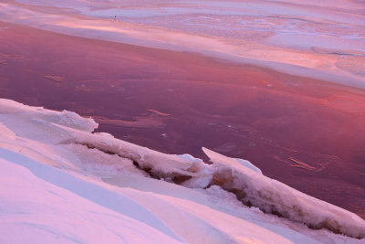 Ice along the edge of the Moose River 2010 Nov 25